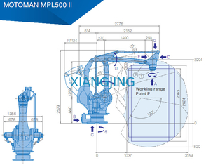 YASKAWA MPL500 II Menggunakan Lengan Robot Industri Untuk Memilih Dan Menempatkan Muatan 500kg