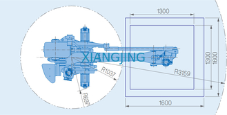 menggunakan lengan robot 4 sumbu YASKAWA MPL160-100 II mesin pick and place 100kg Payload 3159mm Lengan robot industri