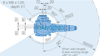 YASKAWA MPX2600 Lengan Robot Industri Untuk Melukis 15kg Payload 2000mm Arm Robots