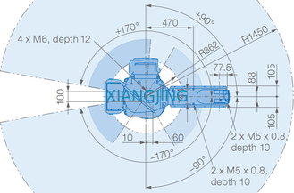 MPX1950 Digunakan Robot Yaskawa Untuk Melukis Robot Lengan 7kg Payload 1450mm