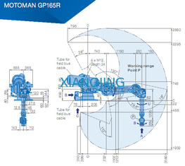 YASKAWA GP165R Digunakan Robot Arm 165kg Payload 3143mm Arm Robots