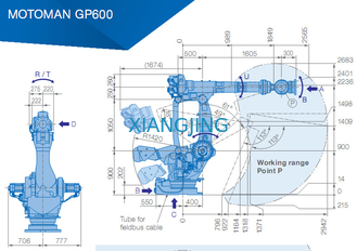 YASKAWA GP600 Menggunakan Lengan Robot Untuk Memilih Dan Menempatkan Payload 600kg