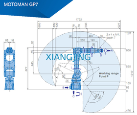 YASKAWA GP7 Pilih Dan Tempatkan Robot Lengan 7kg Payload 927mm Arm Robots