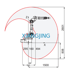 ABB 6 Axis Digunakan Robot Las IRB 1520ID Robot Mesin Las Payload 4 Kg