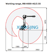 6 Axis Digunakan Lengan Robot Untuk Weld IRB 4600 Memungkinkan Sel Manufaktur Lebih Kompak Lengan Robot Industri