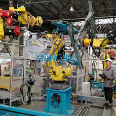 Robot las otomatis M-10iD dan robot industri 6 sumbu untuk pengelasan laser Fiber dengan mesin las OTC welbee P500L