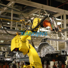 Robot las otomatis M-10iD dan robot industri 6 sumbu untuk pengelasan laser Fiber dengan mesin las OTC welbee P500L