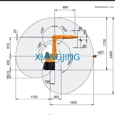 Rel lintasan Linear Robot GBS untuk lengan robot las dan Robot KUKA KR10 R1420