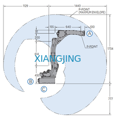 Mesin Las dan Obor Las Mig untuk Robot Industri YASKAWA 6 Axis Robot Arm Arc Welding Robot yang Kuat