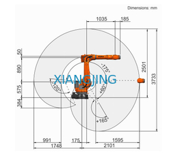 Rel Track Linear Robot GBS Cina Untuk Lengan Robot Pengelasan Kuka KR70 Bekas